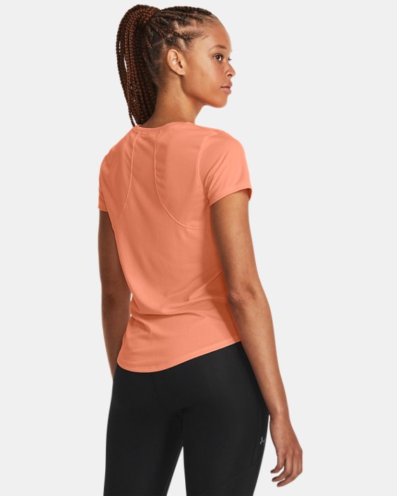 เสื้อแขนสั้น UA Speed Stride Graphic สำหรับผู้หญิง in Orange image number 1